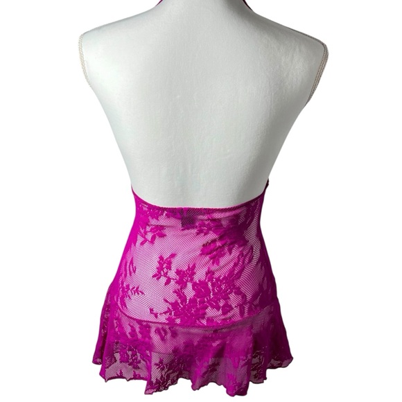 2016 Victoria’s Secret Elegant Lace Halter Babydoll with Matching V-Strung XS - Picture 6 of 11